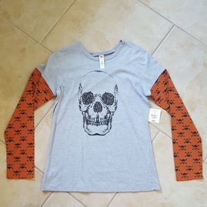 3/$10 Halloween Skull long sleeve shirt